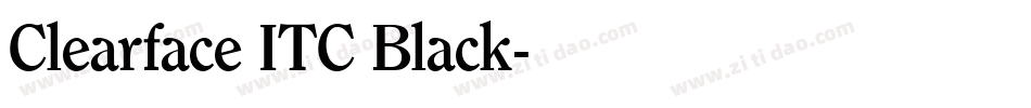 Clearface ITC Black字体转换